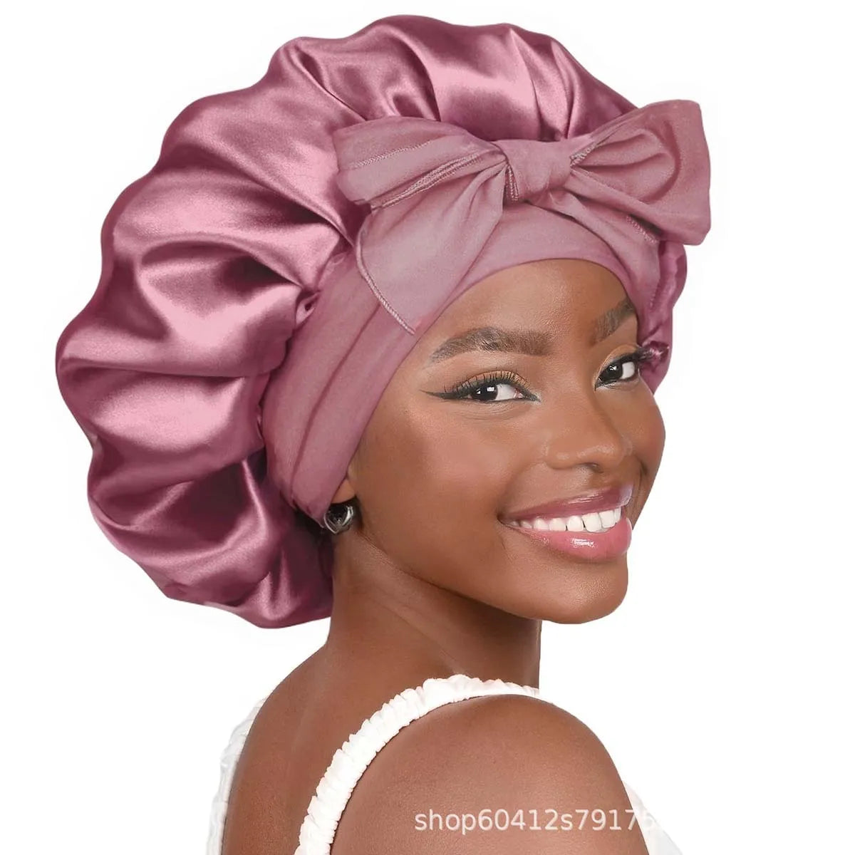 YANIBEST Adjustable Silk Bonnet for Sleeping Women Double Layer Satin Bonnet Reduce Friction Prevent Frizz Curly Hair