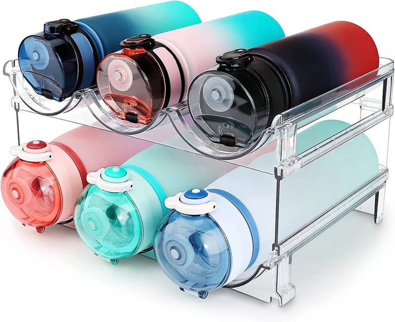 Stackable Clear Water Bottle Organizer