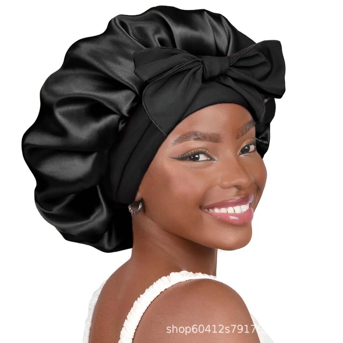 YANIBEST Adjustable Silk Bonnet for Sleeping Women Double Layer Satin Bonnet Reduce Friction Prevent Frizz Curly Hair