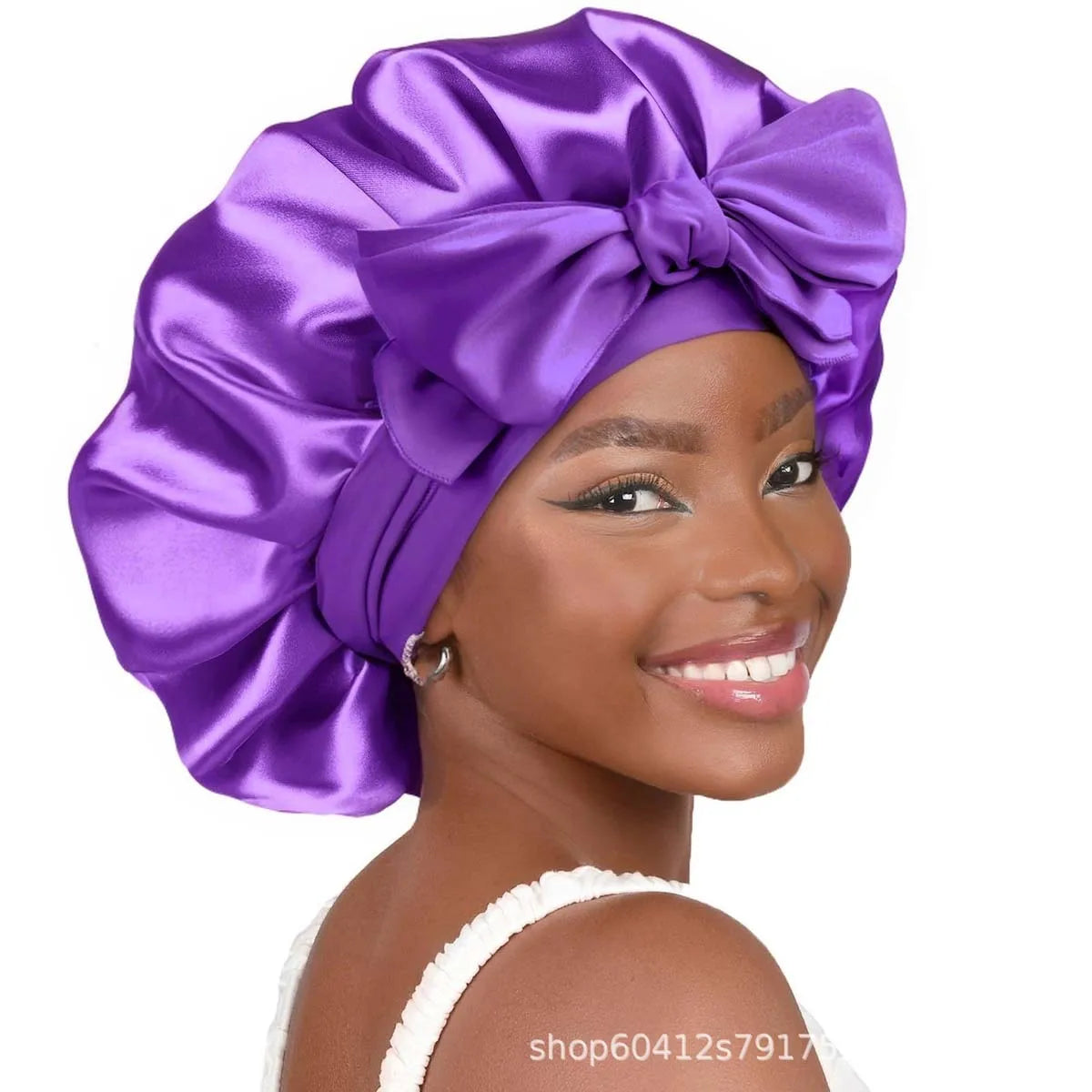 YANIBEST Adjustable Silk Bonnet for Sleeping Women Double Layer Satin Bonnet Reduce Friction Prevent Frizz Curly Hair