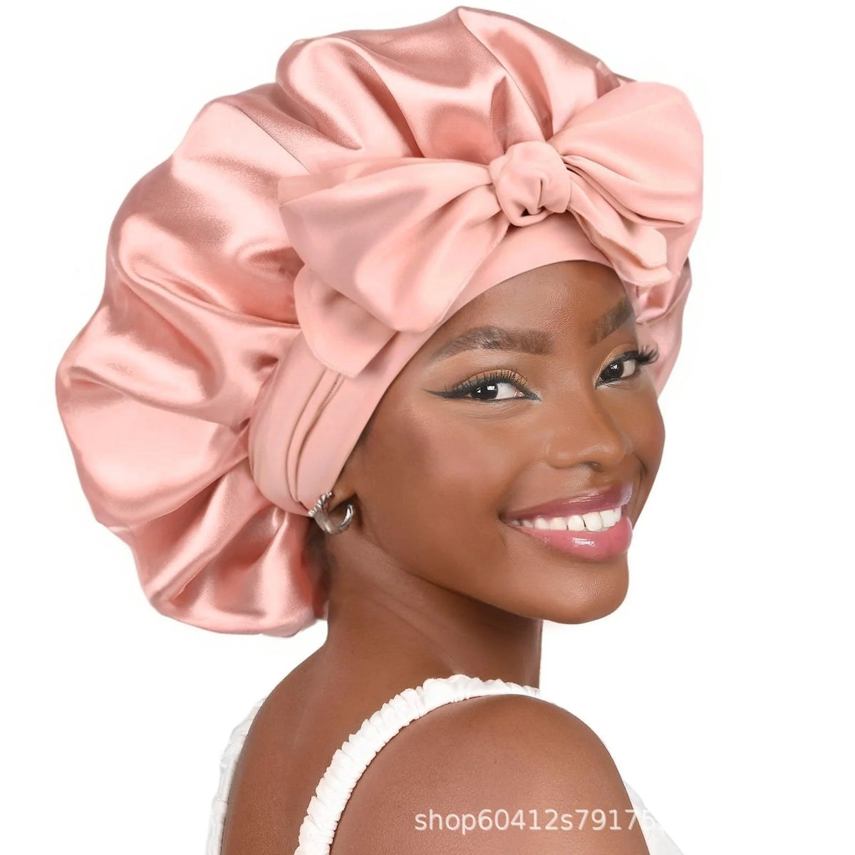YANIBEST Adjustable Silk Bonnet for Sleeping Women Double Layer Satin Bonnet Reduce Friction Prevent Frizz Curly Hair